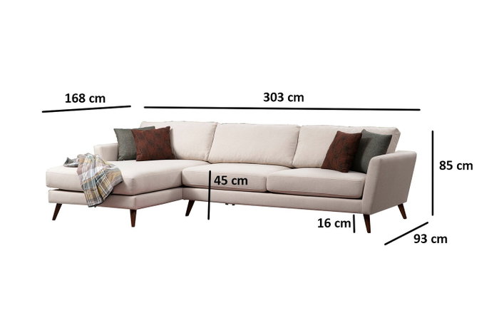 Atelier Del Sofa Mayorka Corner Large Left Beige